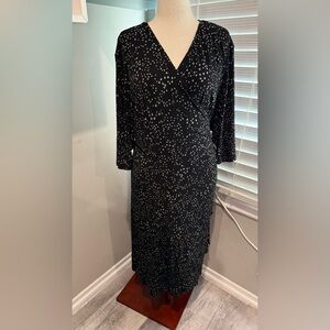 Kiyonna Polka Dot Essential Wrap‎ Dress